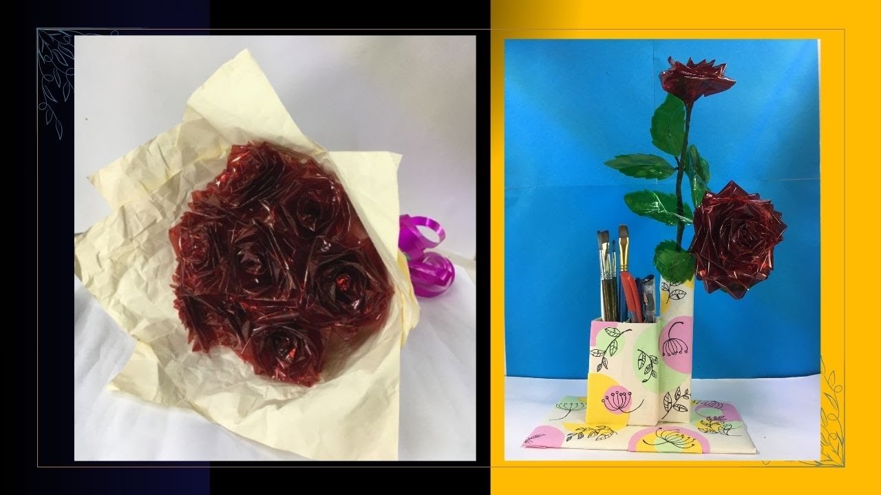 Beautiful Flower Bouquet Making With Cellophane Paper Diy Flower ...