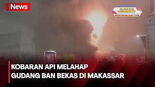 Kebakaran Gudang Ban Bekas di Makassar, Sulawesi Selatan