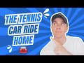 The TENNIS CAR RIDE home after losing a match🚙
