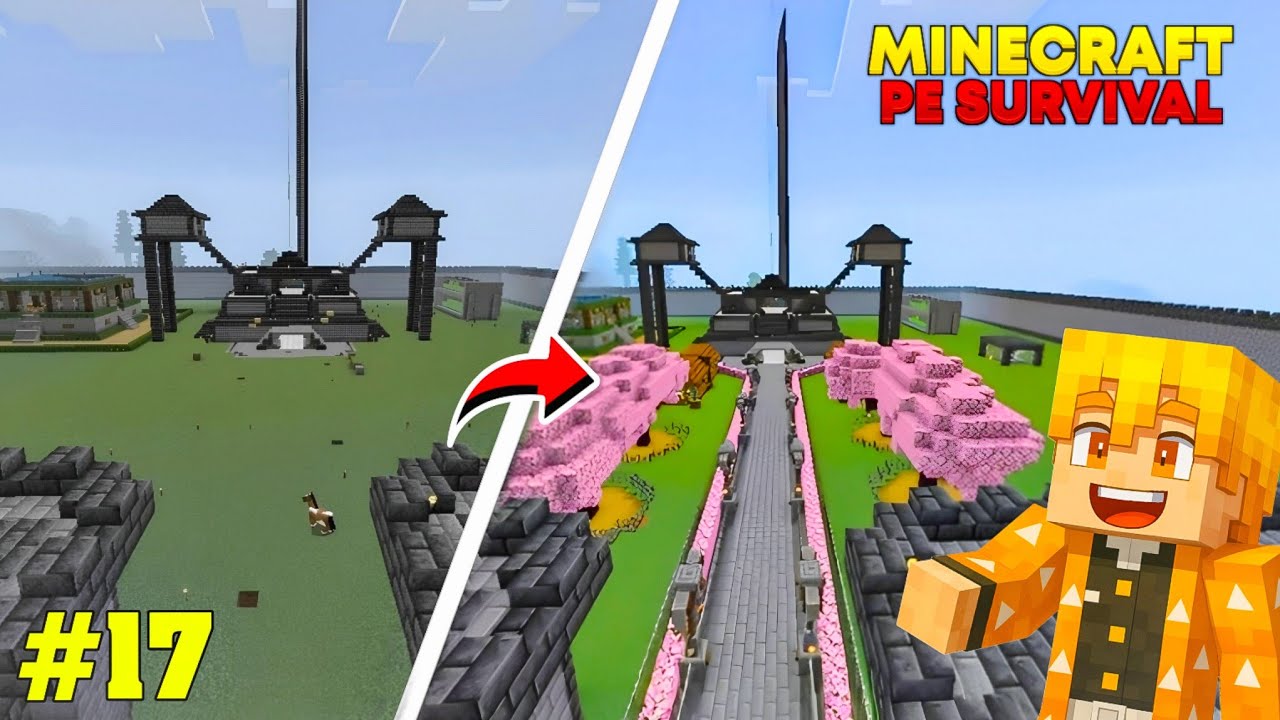 I Transformed My Entire World 🌸 | Minecraft PE Survival #17 - YouTube