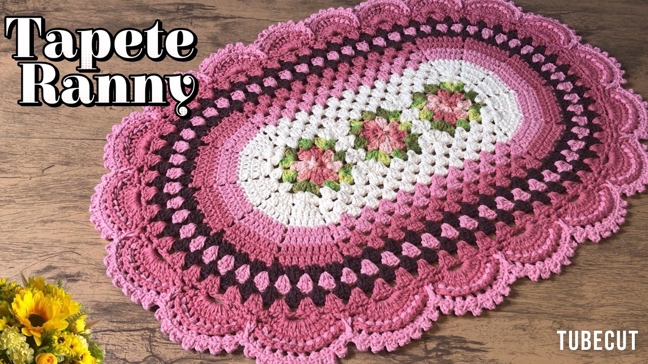 TAPETE RANNY- VÍDEO AULA✨  #passoapasso #tutorial #croche #crochet #crocheting