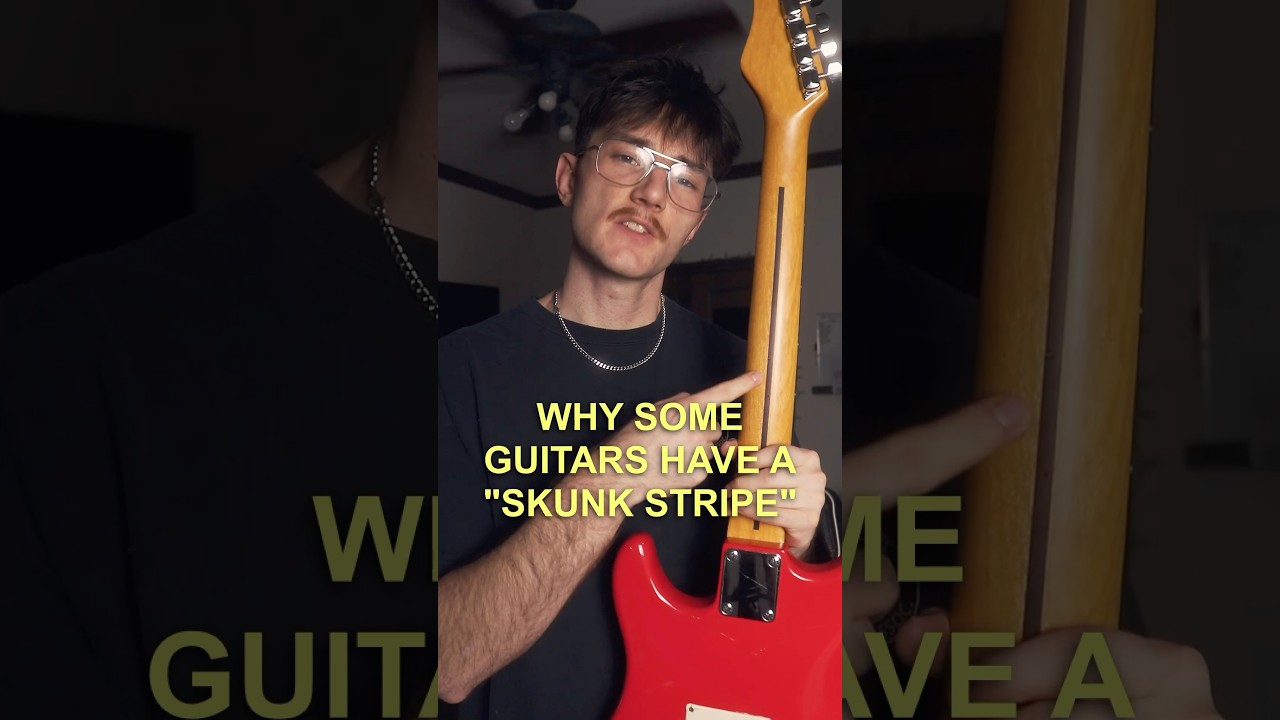 Why some guitars have a “skunk stripe” 