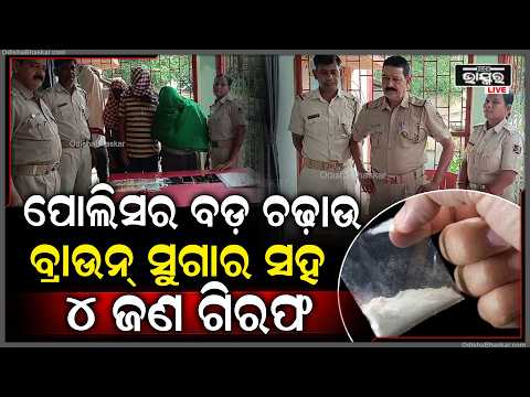 ଏନଟିପିସ ଥାନା ଅଧିକାରିଣୀଙ୍କ ବଡ଼ ଧରଣର ବ୍ରାଉନ୍ ସୁଗାର ଉପରେ ଚଢ଼ାଉ  I ୪ ଜଣଙ୍କୁ ଗିରଫ କରିଛି ପୋଲିସ ।