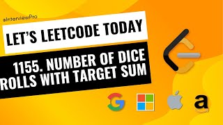 1155. Number of Dice Rolls With Target Sum | Leetcode | C# | Top Down & Bottom Up