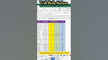 Cara Cepat Menyembunyikan Kolom di Excel  #belajarexcel #Hidekolom