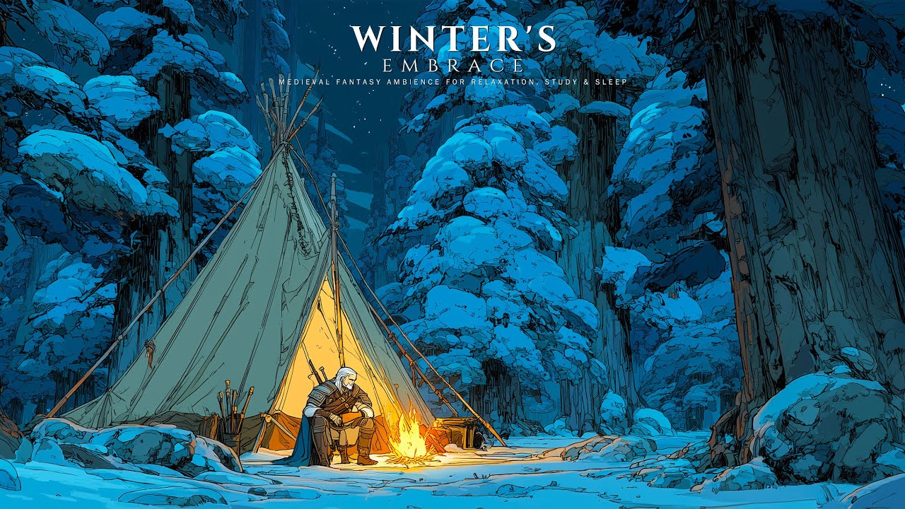 Winter's Embrace | Medieval Fantasy Ambience for Relaxation, Study & Sleep