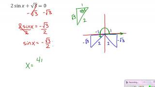 Algebra 2: Section 9.B - Solving Trigonometric Equations Wealth