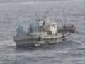 Small Fishing Ship before Heavy Storm in Okhotskoe Sea