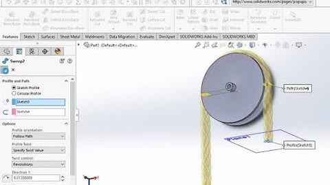 3D design of Rope and Pulley System - Solidworks Tutorials