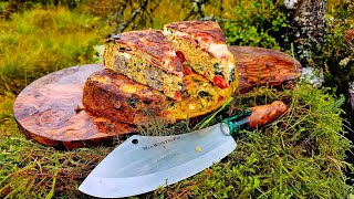 This breakfast is loaded with proteins (FRITTATA, ASMR, CAMPING)