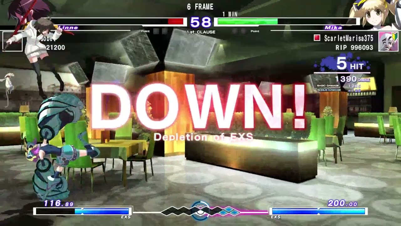 UNDER NIGHT IN-BIRTH Exe:late[cl-r] (PC) - Marisa v isobet (Match 5)