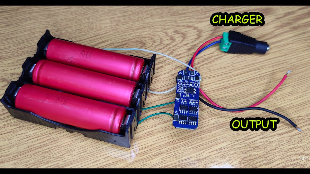 4 IC 3S BMS BLUE 3S 12V 10A 18650 Lithium Battery Charger Module