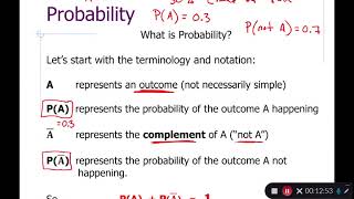 Probability Notes 1 - Basics VIDEO LECTURE
