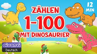 Zählen bis 100 🦕 Kinder lernen die Zahlen von 1 bis 100 mit Dinosaurier 🦕 Learn German Numbers screenshot 1