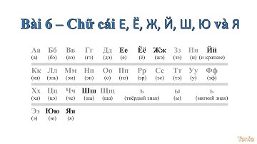 Bài 6 - Chữ cái Е, Ё, Ш, Ж, Й, Ю và Я | HỌC TIẾNG NGA