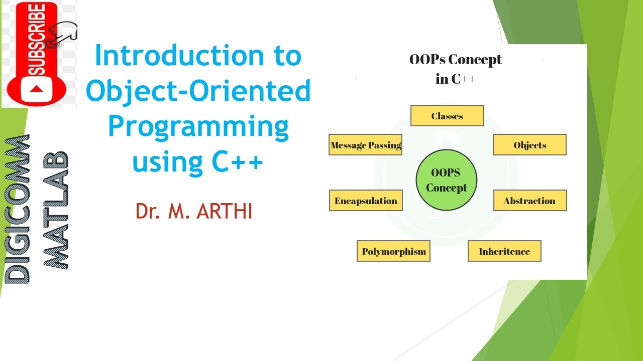Introduction to OOPs using C++ (Part 1) by Dr. M. Arthi - YouTube
