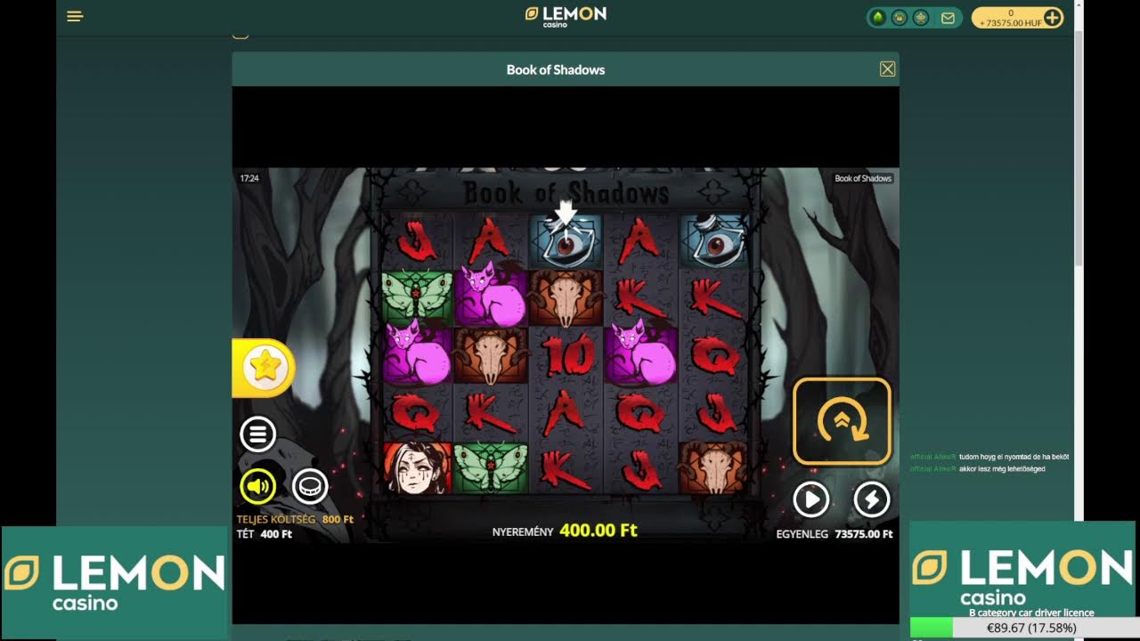 Lemon Casino Mobil Felület