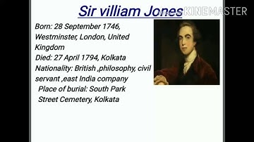 About sir William jones