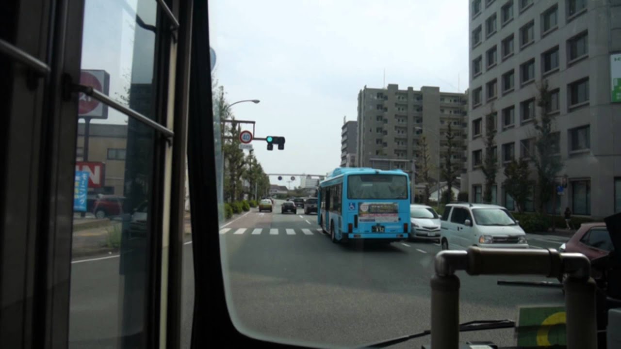 【前面展望】交通センター～大野～馬見原【熊本バス・直行線】