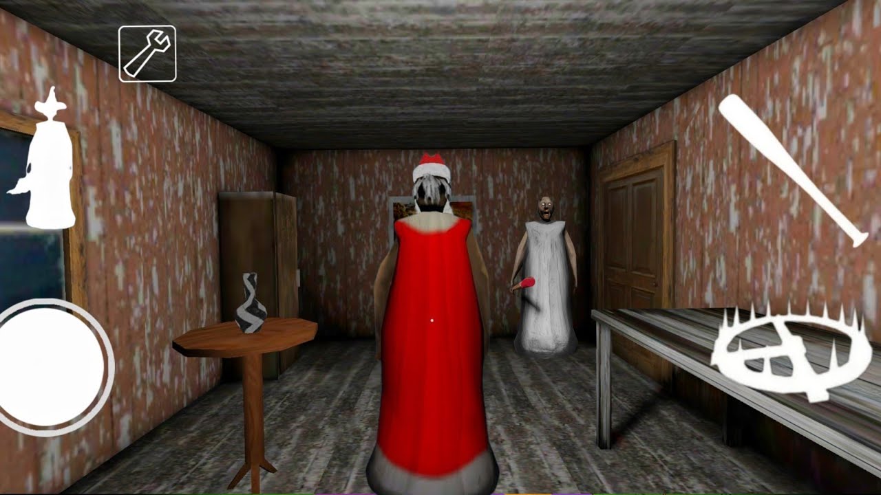 Playing as Santa granny vs granny in granny 1 mod menu main door escape 