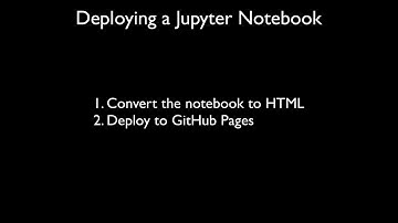 Deploy a Jupyter Notebook with GitHub Pages