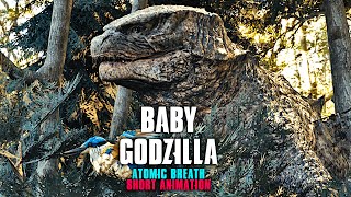 Baby Godzilla 2021 Atomic Breath Short Animation - Blender