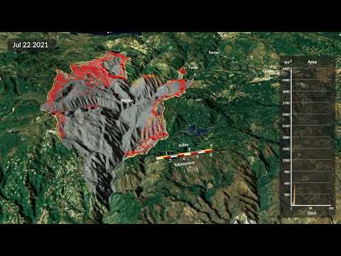 Incredible Fire Detection and Tracking Visualization | The Behavior of Caldor and Dixie Fires