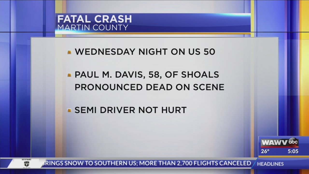One person dead after crash in Martin County - YouTube
