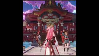yae miko walk in diffrent tyvat genshin impect #hoyovers #genshinimpact #genshin #yaemiko