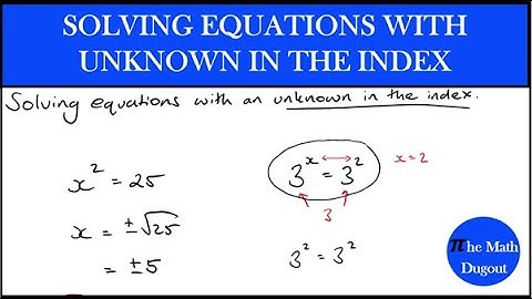 Solving Exponential Equations with an Unknown in the Index