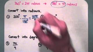 Converting between Degrees and Radians (10-1-4)