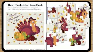 Thanksgiving Activity Book for Kids - Jigsaw Puzzle Demo (Digital Book)