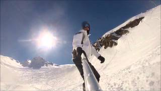 GOPRO HERO 3 Offpiste Mayrhofen Austria 2014. First snowboarding holiday.