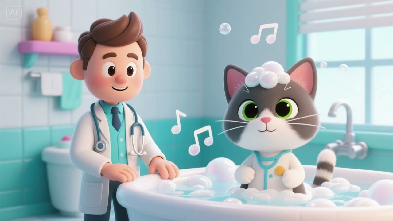 Kitten Doctor’s Bubble Bath Song | Nursery Rhymes & Kids Songs