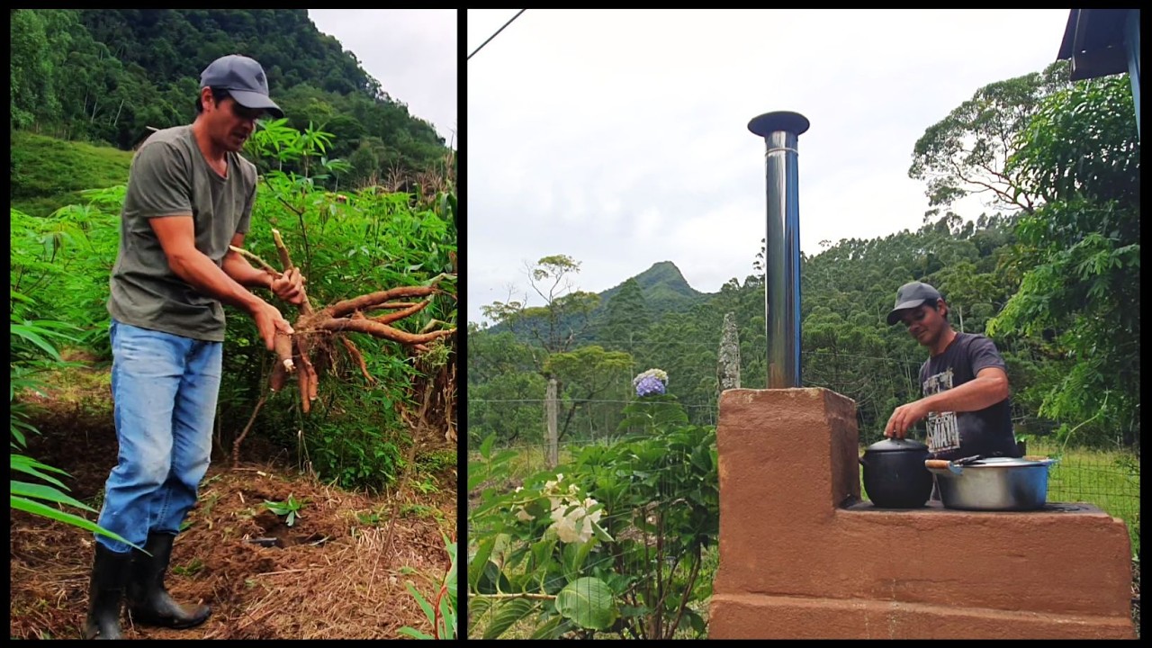 ALMOÇO À MODA BEM CAIPIRA AQUI NO SÍTIO