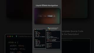 Liquid Glass Navbar 🔥 | HTML & CSS #shorts #webdevelopment #uidesign #frontend