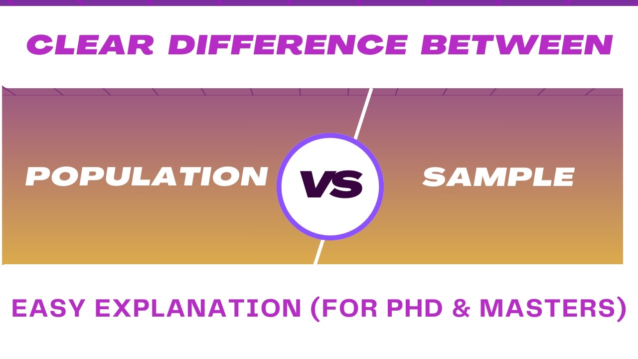 Difference Between Population and Sample | Easy Explanation with ...
