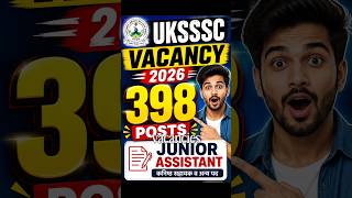 UPSSSC 398 Vacancy 2026 | कनिष्ठ सहायक भर्ती 2026 | Age 21-35 | Last Date 06 July