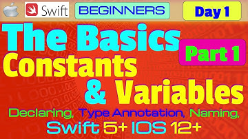 IOS, Swift 5, Interview Theory, Tutorial, #01 P1  The Basics - Constants and Variables