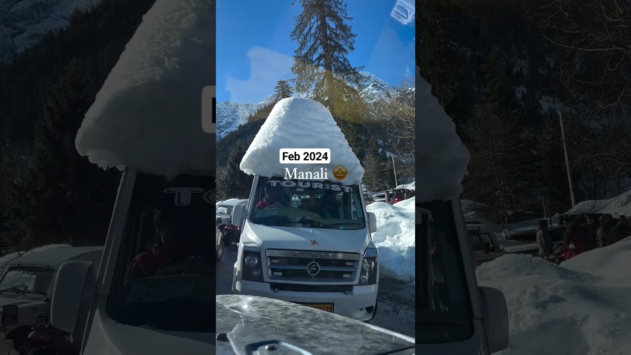 Manali Snow in February 2024 | Manali Traffic Jam 