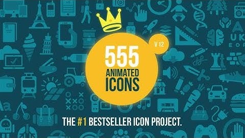 555 Animated Icons  After Effects Project Files Elements Corporate