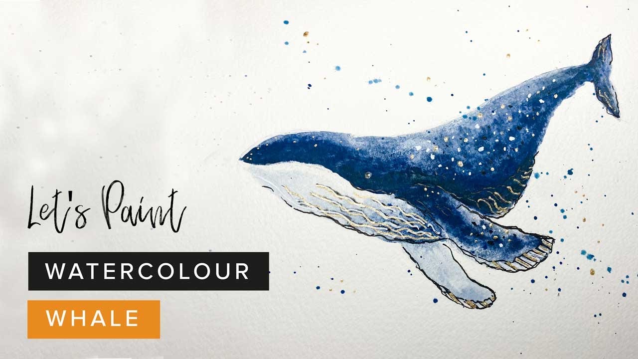 How to Paint a Watercolour Whale | Easy Watercolour Tutorial for ...