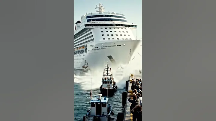 Uncontrolled Cruise Ship Collides With Dockside Area! #viral #shorts
