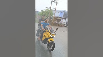 Karizma xmr heavy rain riding😱😱 #karizmaxmr #viralvideo #newsong #viral #rider #trending #shorts