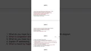 Computer Network Important questions#shorts#youtubeshorts #motivation