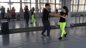 Slava and Julia Zouk - Tricks - Minsk Fire Dance Festival 2015