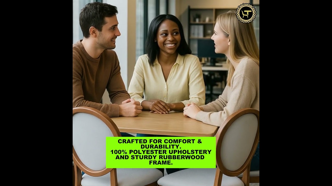 Regents Dining Chairs (Set of 2) | Walnut Wood & Light Gray Upholstery | TruFairs