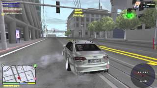 MTA:SA SIDEWAYS DRIFT. AUDI S4 200k drift  law as driver