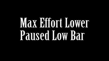 Max Effort Paused Squat