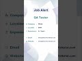 Software Tester Job Alert: Get Your Daily Update On The Latest IT Jobs| STAD Solution